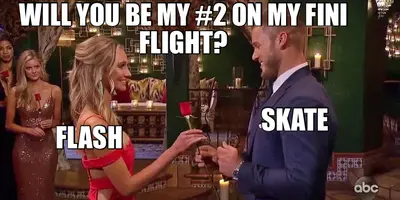 SKATE — FLASH — WILL YOU BE MY #2 ON MY FINI FLIGHT? meme