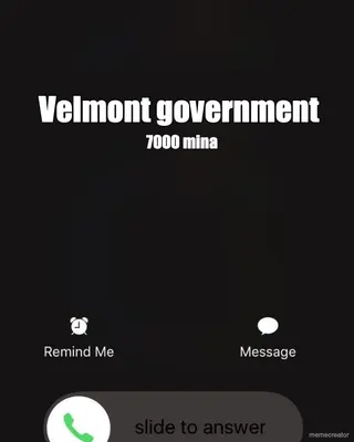 Velmont government - 7000 mina meme