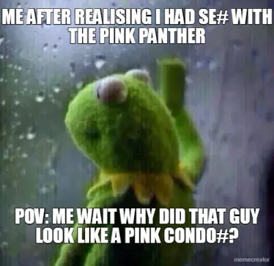 ME AFTER REALISING I HAD SE# WITH THE PINK PANTHER - POV: ME WAIT WHY DID THAT GUY LOOK LIKE A PINK