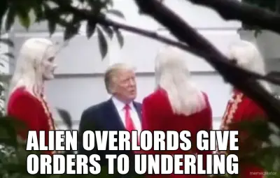 ALIEN OVERLORDS GIVE ORDERS TO UNDERLING meme