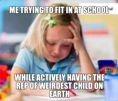 Me trying to fit in meme