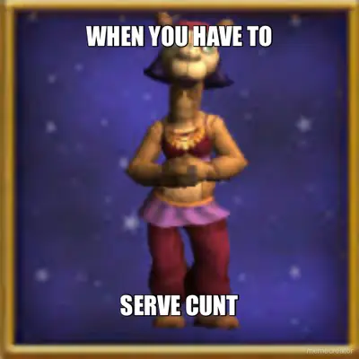 WHEN YOU HAVE TO - SERVE CUNT meme