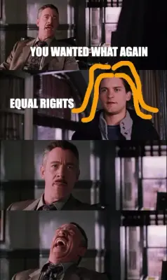 YOU WANTED WHAT AGAIN — EQUAL RIGHTS meme
