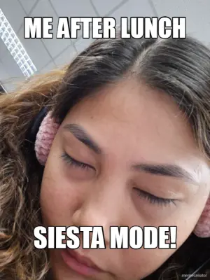 ME AFTER LUNCH - SIESTA MODE! meme