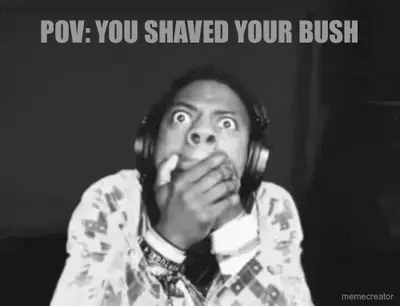 POV: YOU SHAVED YOUR BUSH meme