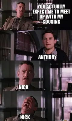 YOU ACTUALLY EXPECT ME TO MEET UP WITH MY COUSINS | ANTHONY | NICK | NICK meme