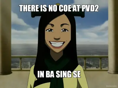 THERE IS NO COE AT PVD2 - IN BA SING SE
