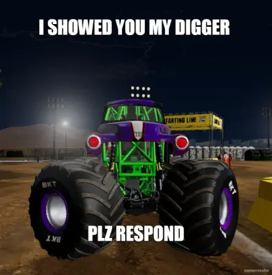 I SHOWED YOU MY DIGGER  - PLZ RESPOND meme