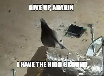 GIVE UP, ANAKIN  - I HAVE THE HIGH GROUND meme