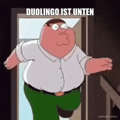 DUOLINGO IST UNTEN meme