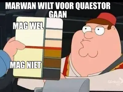 MARWAN WILT VOOR QUAESTOR GAAN - MAG WEL - MAG NIET meme