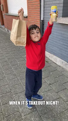 WHEN IT’S TAKEOUT NIGHT! meme