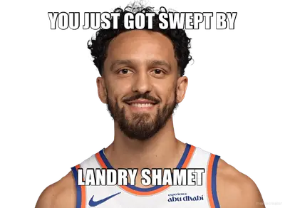 YOU JUST GOT SWEPT BY - LANDRY SHAMET meme