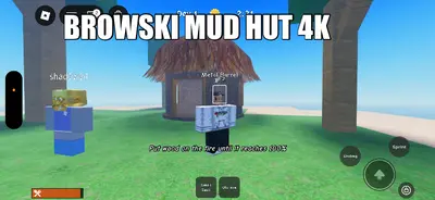 BROWSKI MUD HUT 4K meme