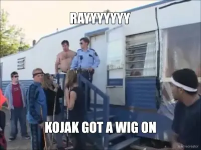 RAYYYYYYY - KOJAK GOT A WIG ON meme