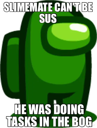SLIMEMATE CAN'T BE SUS - HE WAS DOING TASKS IN THE BOG