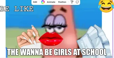 THE WANNA BE GIRLS AT SCHOOL  - BE LIKE meme