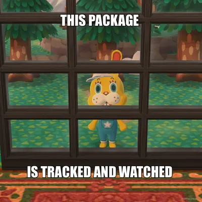 THIS PACKAGE  - IS TRACKED AND WATCHED meme