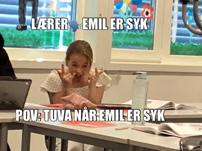 Tuva når Emil er syk meme