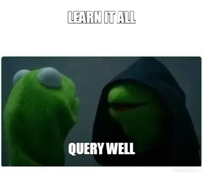 LEARN IT ALL - QUERY WELL meme