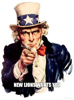 NEW LIONS WANTS YOU meme