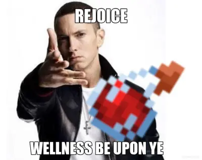 REJOICE - WELLNESS BE UPON YE meme
