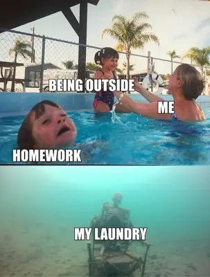 drowning-kid--skeleton meme