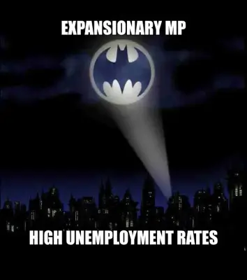 EXPANSIONARY MP - HIGH UNEMPLOYMENT RATES meme