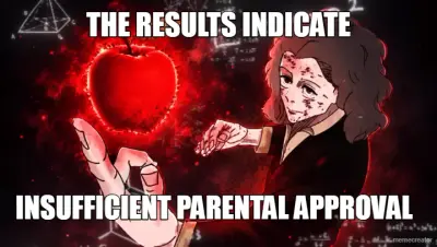 THE RESULTS INDICATE - INSUFFICIENT PARENTAL APPROVAL meme