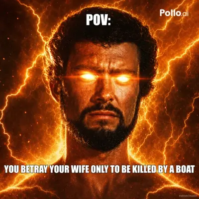 POV:  - YOU BETRAY YOUR WIFE ONLY TO BE KILLED BY A BOAT meme