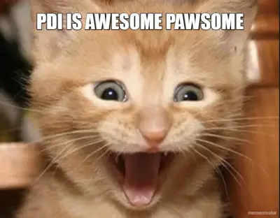 PDI IS AWESOME PAWSOME meme
