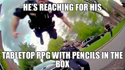 HE’S REACHING FOR HIS - TABLETOP RPG WITH PENCILS IN THE BOX meme