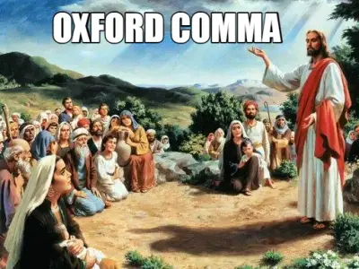 OXFORD COMMA meme