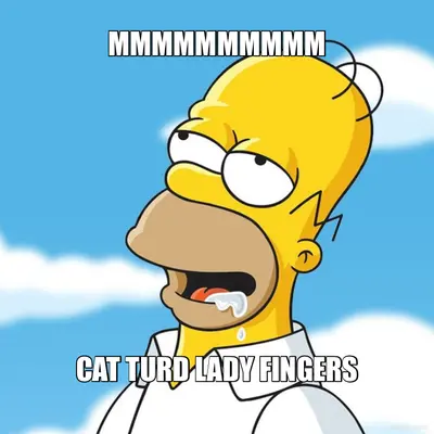 MMMMMMMMMM - CAT TURD LADY FINGERS meme
