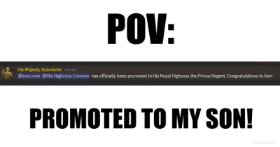 Promoted to my son meme