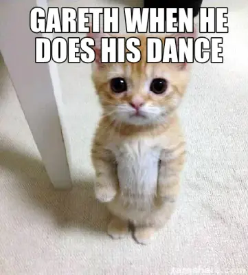 GARETH WHEN HE DOES HIS DANCE meme