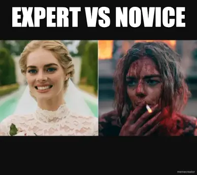 EXPERT VS NOVICE meme