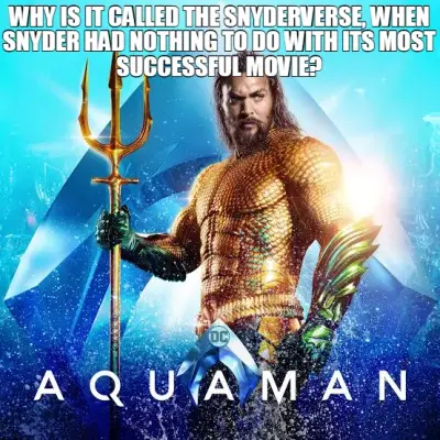 WHY IS IT CALLED THE SNYDERVERSE, WHEN SNYDER HAD NOTHING TO DO WITH ITS MOST SUCCESSFUL MOVIE? meme