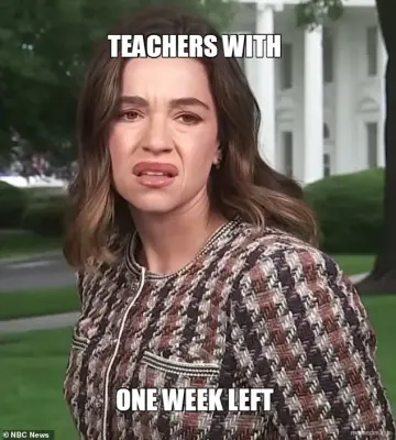 TEACHERS WITH - ONE WEEK LEFT meme