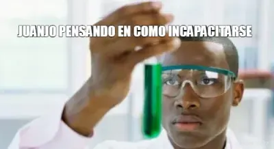 JUANJO PENSANDO EN COMO INCAPACITARSE meme