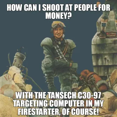 HOW CAN I SHOOT AT PEOPLE FOR MONEY? - WITH THE TANSECH C30-97 TARGETING COMPUTER IN MY FIRESTARTER,