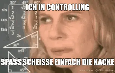ICH IN CONTROLLING - SPASS SCHEISSE EINFACH DIE KACKE meme