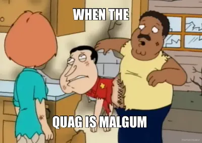 WHEN THE - QUAG IS MALGUM meme