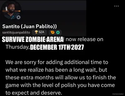 SURVIVE ZOMBIE ARENA - DECEMBER 17TH 2027