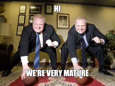 HI - WE'RE VERY MATURE meme