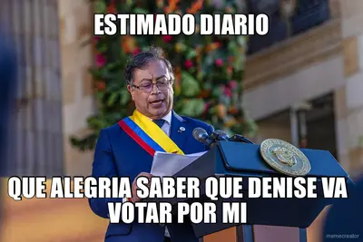 ESTIMADO DIARIO - QUE ALEGRIA SABER QUE DENISE VA VOTAR POR MI meme