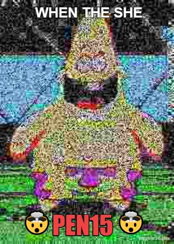WHEN THE SHE - PEN15 meme