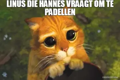 LINUS DIE HANNES VRAAGT OM TE PADELLEN meme