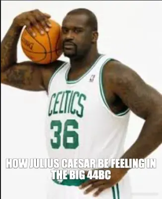 HOW JULIUS CAESAR BE FEELING IN THE BIG 44BC meme