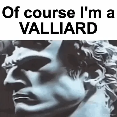 Of course I'm a VALLIARD meme